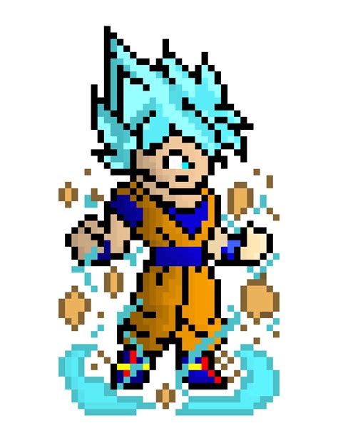 Son Goku Pixel Art Dragon Ball Free Transparent Png Download Pngkey