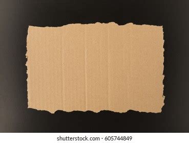 Piece Cardboard Isolated On Black Background Stock Illustration