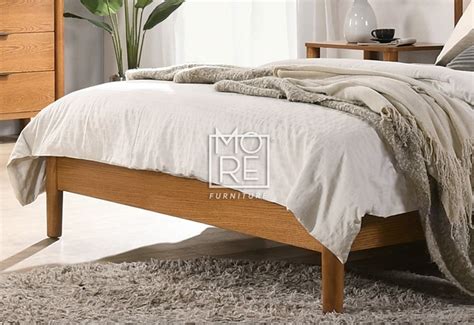 Queen Bed Frames Miller Rubberwood Timber Bed Frame With Fabric Bedhead