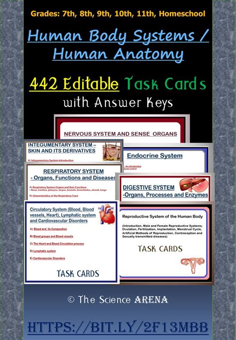 Human Body Systems Task Cards Mega Editable Bundle Of Task Cards