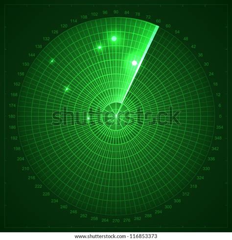 Green Radar Screen Vector Illustration Your Stock Vector (Royalty Free ...