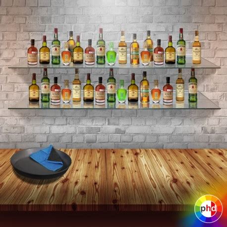 Floating Bar Shelf | Designer Glass Shelving | Float Effect Shelves