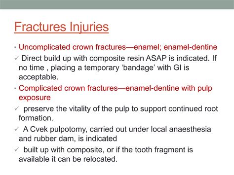 Trauma To The Permanent Maxillary Incisors In The Mixed Dentition And