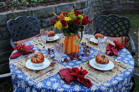 An Autumn Luncheon Under the Trees - Belle Bleu Interiors