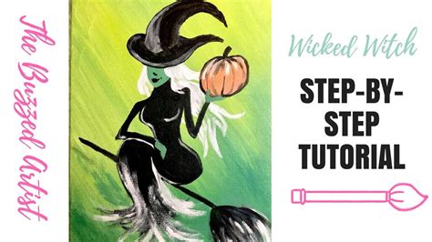 Wicked Witch Step By Step Acrylic Painting Tutorial For Beginners Youtube