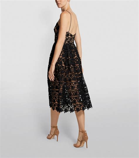 Womens Self Portrait Black Lace Azaelea Midi Dress Harrods