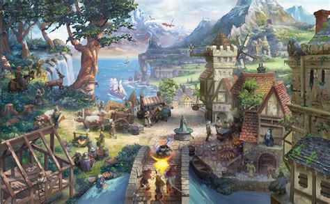 3840x2378 therian saga 4k free wide hd wallpaper Fantasy Village, Fantasy City, Fantasy Places ...