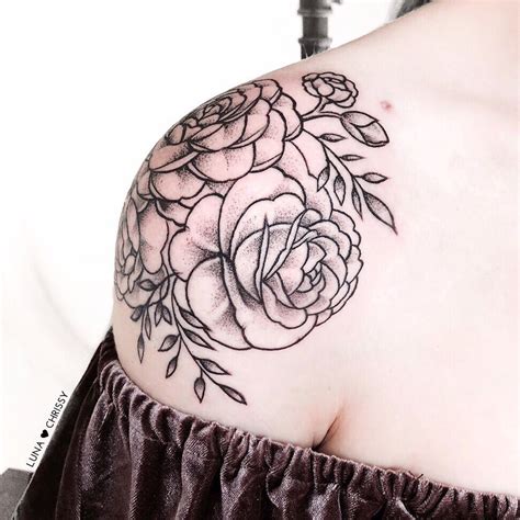 Flower Shoulder Cap Tattoo