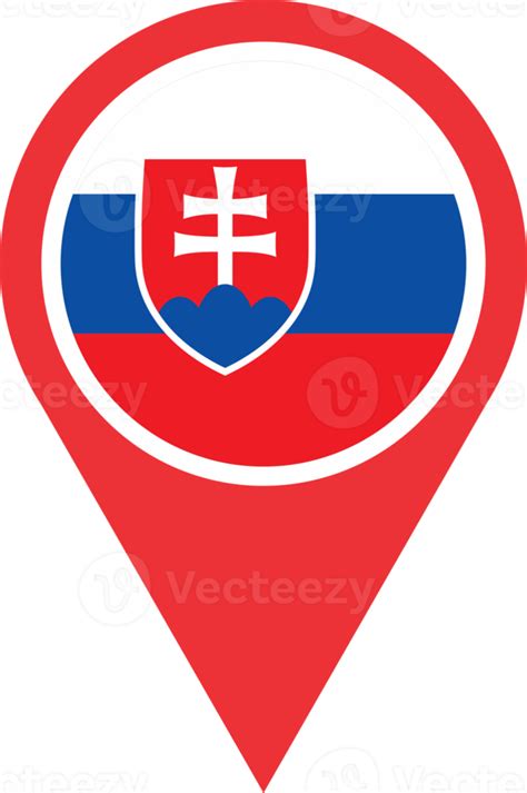 Slovakia Flag Pin Map Location 22120424 Png