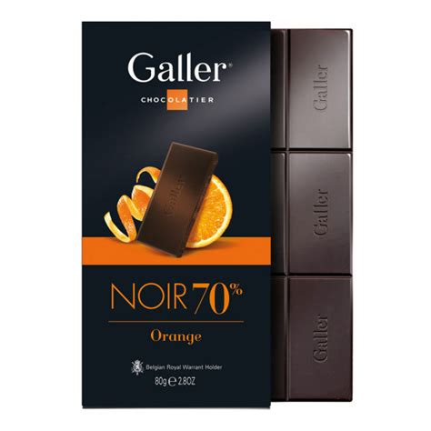 Saldumynai Šokolado plytelė Galler Dark Orange 80 g kaina