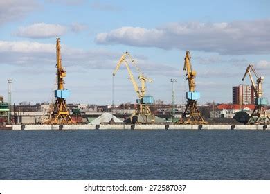 Industrial Dock Cranes On Quay Stock Photo 272587037 | Shutterstock