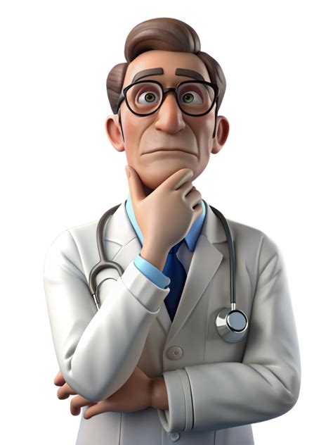 Pensando Médico 3d Persona 45931633 Png