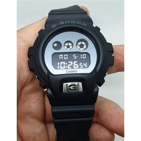 Casio G Shock Metallic Silver Digital Black Watch Dw6900mma 1 Nagi