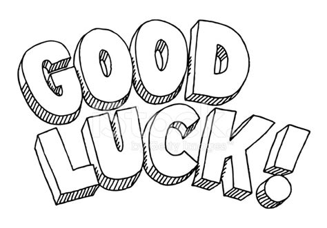 Good Luck Text Drawing Stock Photo Royalty Free Freeimages