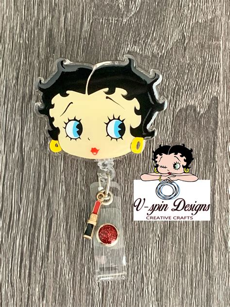 Acrylic Betty Boop Badge Reelid Etsy