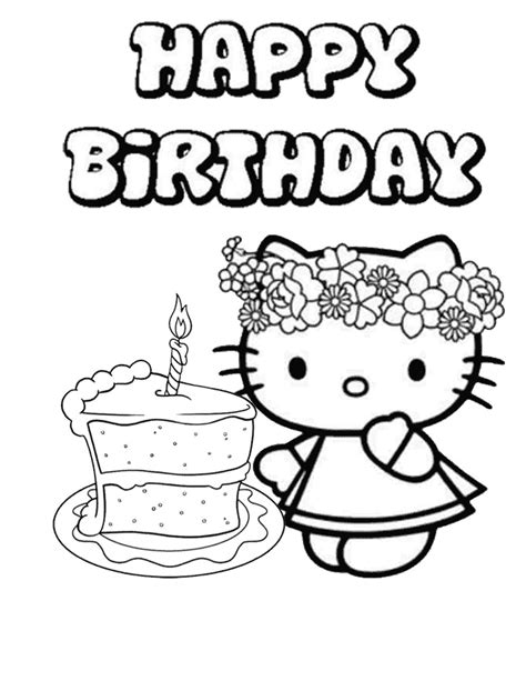 Happy Birthday Coloring Pages Printable