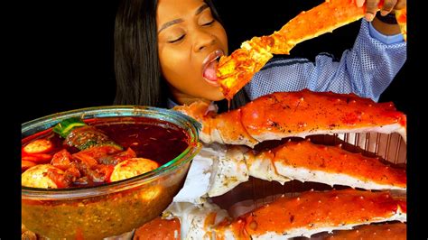 KING CRAB SEAFOOD BOIL MUKBANG | ASMR SEAFOOD BOIL | SHRIMP | SEAFOOD ...