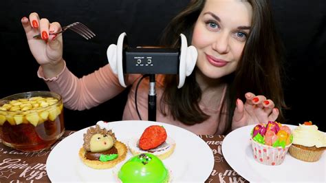 Yummy Cakes Asmr Eating Sounds Mukbang Whisper Youtube