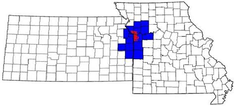 Map Of The Kansas City Metropolitan Area Johnson County Kansas