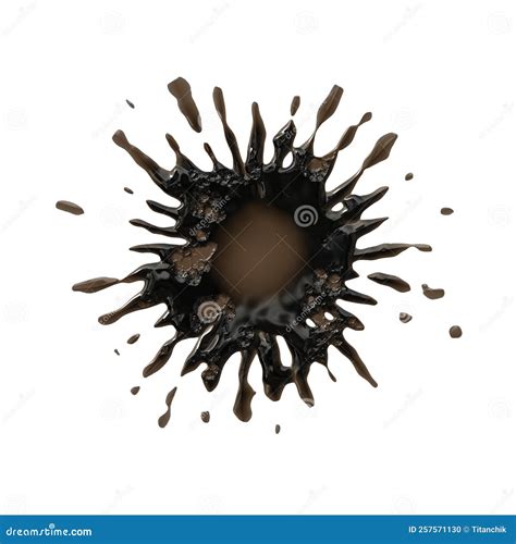 A Drop of Liquid Spread Over the Surface. Abstract Spatter Stock