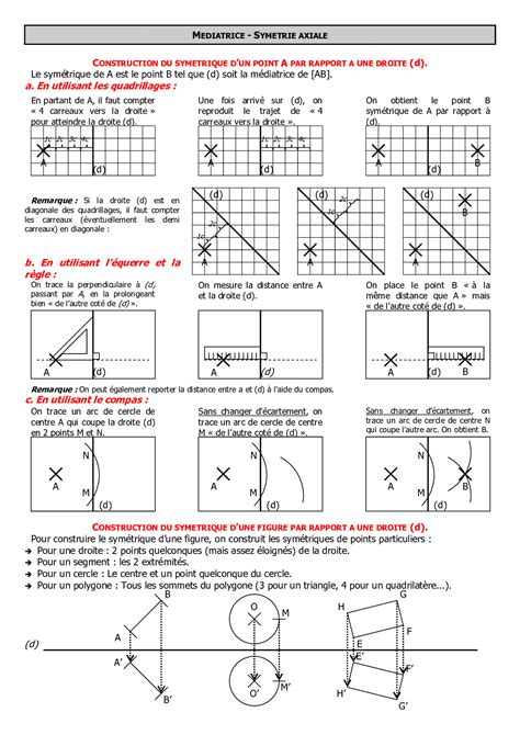 Sym Trie Axiale Exercices Corrig S Ac Dyrassa