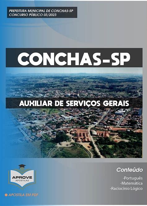 Apostila Conchas Auxiliar De Servi Os Gerais Aprove Apostilas