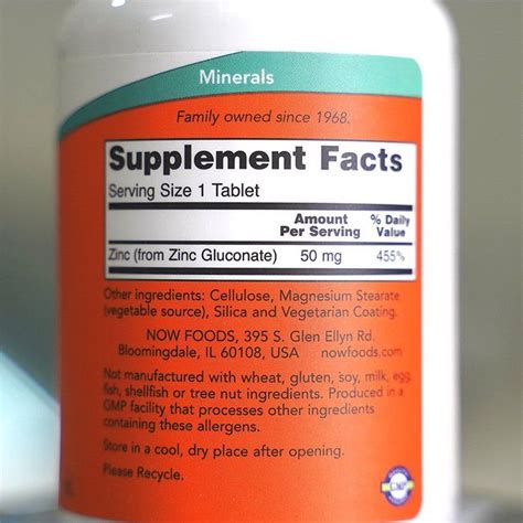 Now Zinc Gluconate 50mg 250 Viên Gymwhey Shop
