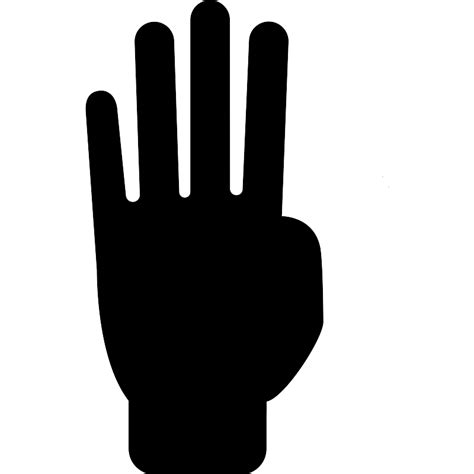 Counting To Four With Hand Fingers Vector SVG Icon SVG Repo