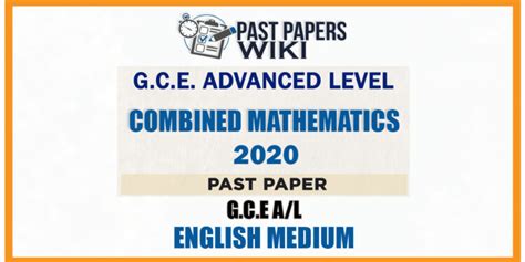 2020 Al Combined Mathematics Past Paper English Medium Past Papers