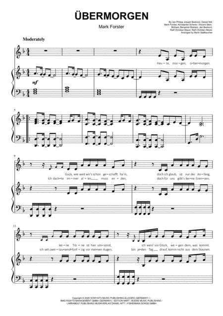 Ubermogen Arr Mario Stallbaumer By Mark Forster Sheet Music For