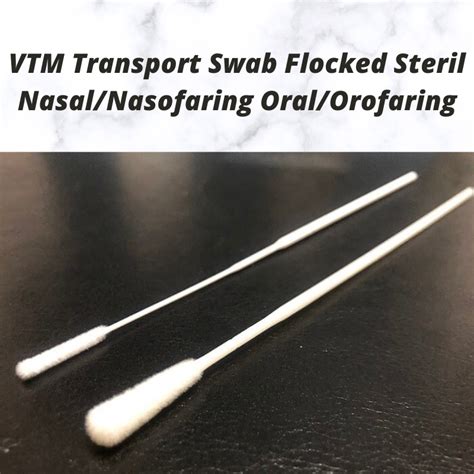 Jual Vtm Transport Swab Flocked Steril Nasal Nasofaring Oral Orofaring