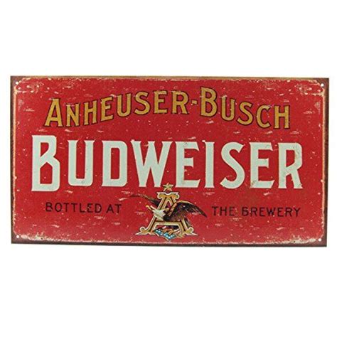 Desperate Enterprises Budweiser Beer Weathered Distressed Retro Vintage