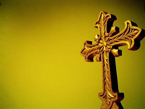 Christian Cross Yellow Cross Hd Wallpaper Pxfuel