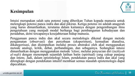 INTUISI Dalam Epistemologi Islam Miftah Pahlevi Pptx