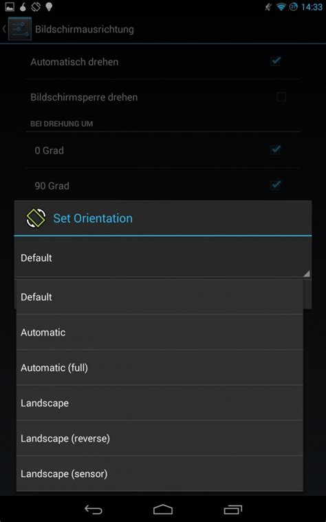 Manually Rotate Android Screen