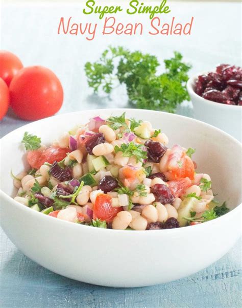 Navy Beans Salad Recipe (Vegan) - HealingTomato.com