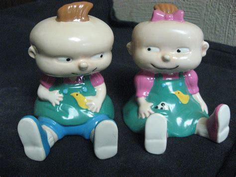 Mattel-Nickelodeon-Rugrats Twins, Lil and Phil HARD TO FIND Salt & Pepper Set | #1933498930