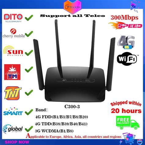 Modified C300 4G Router Unlocked Unlimited Data Hotspot WIFI CPE 4G LTE