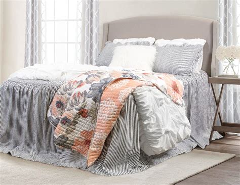 Ticking Stripe Bedspread Set Lush Decor Lushdecor