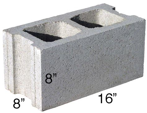 Concrete Block Dimensions Inch Calculator