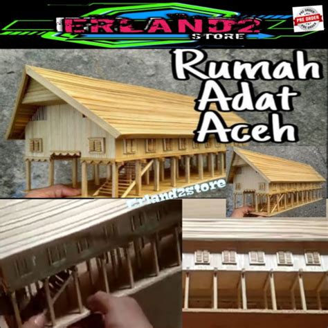 Jual Miniatur Rumah Adat Aceh Shopee Indonesia