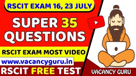 Rscit Exam Important Question For July Exam Related Most