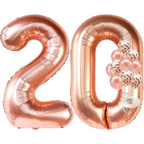 Buy Big Rose Gold Balloon Number Inch Th Birthday