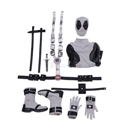 X-Force Deadpool White Leather Cosplay Costume - HQCOSPLAY