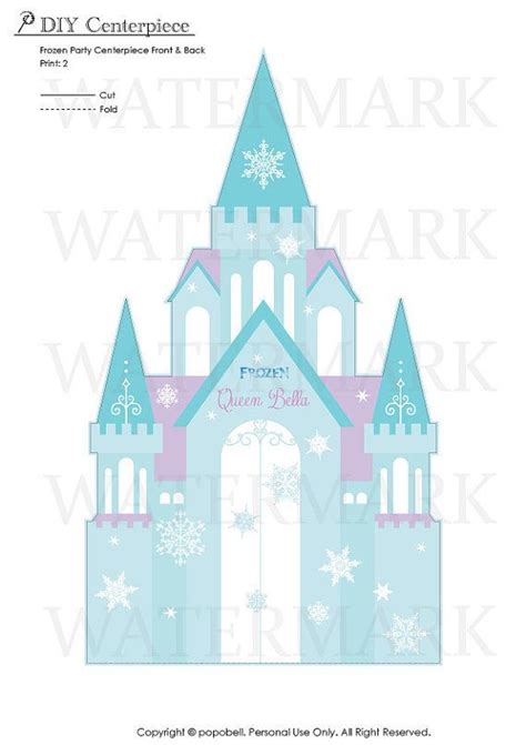 Castle Frozen Cake Topper Printable Peter Brown Bruidstaart