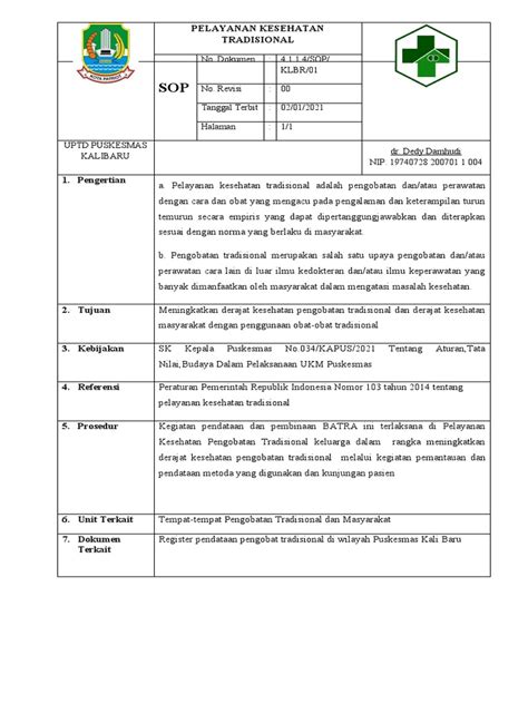 Sop Klinik Sanitasi Sn Pdf