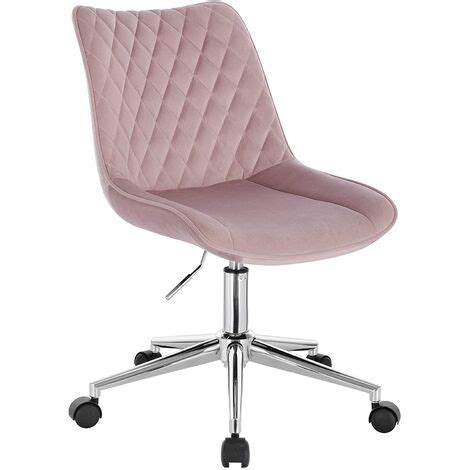 Woltu Chaise De Bureau Tabouret En Velours Pivotant Tabouret