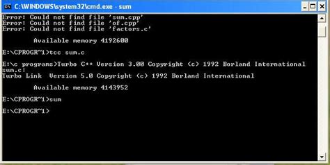 How To Run And Compile C Program In Command Prompt Cmd Using Gcc Turbo