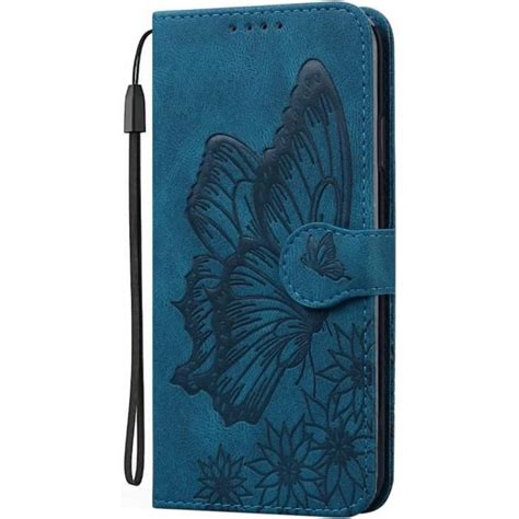 Cas Huawei P Smart Honor Lite Pu Cuir Coque Flip Papillon