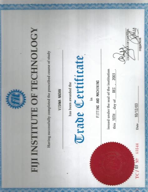 Fit Trade Certificate